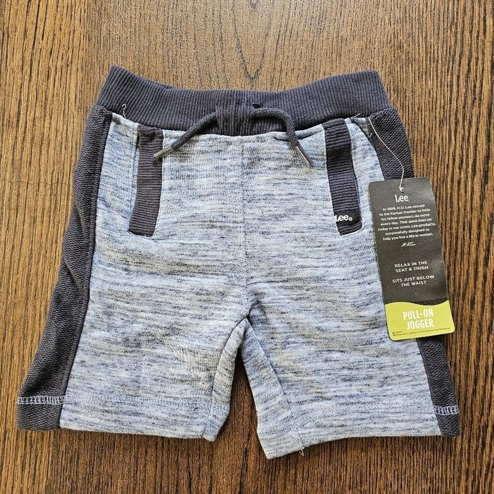 Lee Blue Pull On Jogger Shorts with Drawstring Size Boy's 3T NEW with Tag